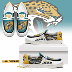 Gleammerch Jacksonville Jaguars Personalized Hey Dude Shoes For Men And Women