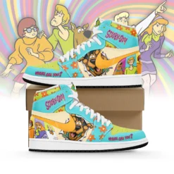 Gleammerch Scooby Doo AJ1 High Sneakers Shoes For Men And Women