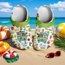 Gleammerch Scooby-Doo Crocs Crocband Clogs Shoes Comfortable For Men Women and Kids