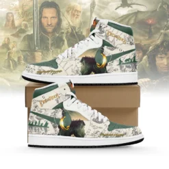 Gleammerch The Lord of the Rings AJ1 High Sneakers Shoes For Men And Women