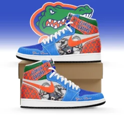 Gleammerch Florida Gators AJ1 High Sneakers Shoes For Men And Women