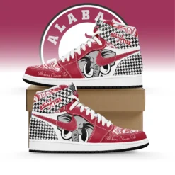 Gleammerch Alabama Crimson Tide AJ1 High Sneakers Shoes For Men And Women