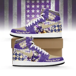 Gleammerch Washington Huskies AJ1 High Sneakers Shoes For Men And Women