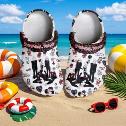 Gleammerch My Chemical Romance Crocs Crocband Clogs Shoes Comfortable For Men Women and Kids
