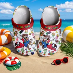 Gleammerch Super Mario Crocs Crocband Clogs Shoes Comfortable For Men Women and Kids