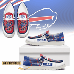 Gleammerch Buffalo Bills Personalized Hey Dude Shoes For Men And Women