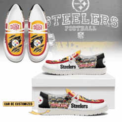 Gleammerch Pittsburgh Steelers Personalized Hey Dude Shoes For Men And Women