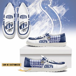 Gleammerch Indianapolis Colts Personalized Hey Dude Shoes For Men And Women