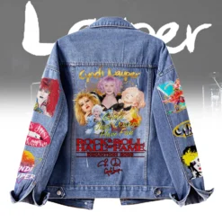 Gleammerch Cyndi Lauper x Rock & Roll Hall of Fame Music Denim Jacket Gift For Fans