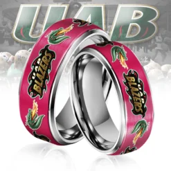 Gleammerch Blazers UAB Silver Tungsten Rings Gift For Fans - Style 2