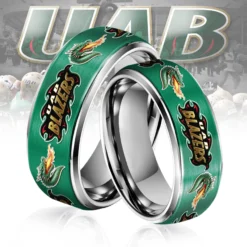 Gleammerch Blazers UAB Silver Tungsten Rings Gift For Fans