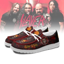 Gleammerch Slayer Band Personalized Hey Dude Shoes For Men And Women