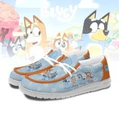 Gleammerch Bluey Personalized Hey Dude Shoes For Men And Women