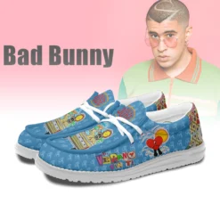 Gleammerch Bad Bunny Personalized Hey Dude Shoes For Men And Women