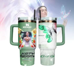 Gleammerch Katy Perry Custom Stanley Quencher 40oz Stainless Steel Tumbler With Handle