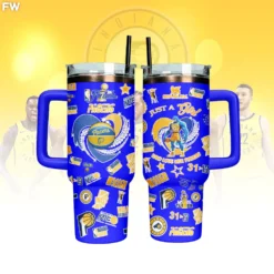 Gleammerch Indiana Pacers NBA Custom Stanley Quencher 40oz Stainless Steel Tumbler With Handle