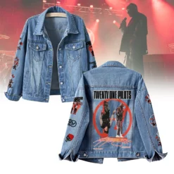 Gleammerch Twenty One Pilots Music Denim Jacket Gift For Fans