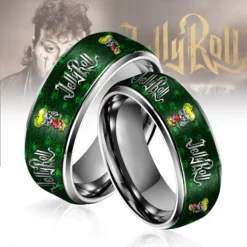 Gleammerch Jelly Roll Silver Tungsten Rings Gift For Fans