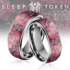 Gleammerch Sleep Token Silver Tungsten Rings Gift For Fans