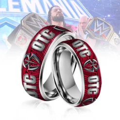 Gleammerch Roman Reigns Silver Tungsten Rings Gift For Fans