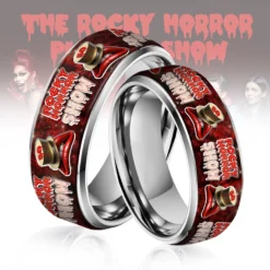 Gleammerch The Rocky Horror Picture Show Silver Tungsten Rings Gift For Fans