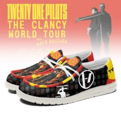 Gleammerch Twenty One Pilots Personalized Hey Dude Shoes For Men And Women