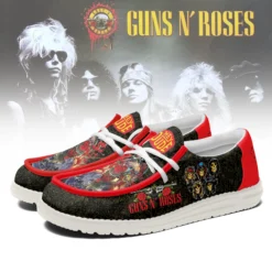 Gleammerch Guns N' Roses Band Personalized Hey Dude Shoes For Men And Women
