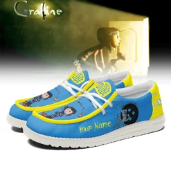 Gleammerch Coraline x Halloween Personalized Hey Dude Shoes For Men And Women