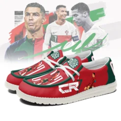 Gleammerch Cristiano Ronaldo Personalized Hey Dude Shoes For Men And Women