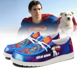 Gleammerch Superman Personalized Hey Dude Shoes For Men And Women