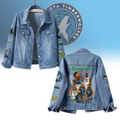 Gleammerch Minnesota Timberwolves NBA Denim Jacket Gift For Fans