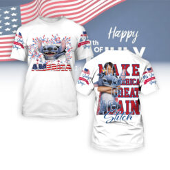 Gleammerch Lilo & Stitch x Independence Day T-Shirt For Fans