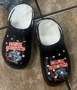 Click to view full screen Gleammerch Bluey x Christmas Crocs Crocband Clogs Shoes Comfortable For Men Women and Kids photo review