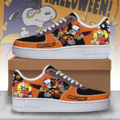 Gleammerch Snoopy x Halloween Air Low-Top Sneakers Shoes For Men And Women