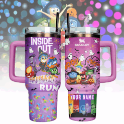 Gleammerch Inside Out x Halloween Custom Stanley Quencher 40oz Stainless Steel Tumbler With Handle - Style 1