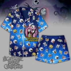 Gleammerch The Nightmare Before Christmas x Halloween Short Pajamas Set Gifts For Fans