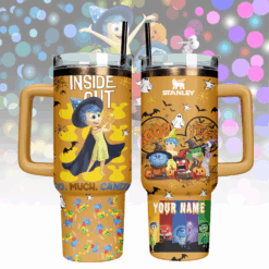 Gleammerch Inside Out x Halloween Custom Stanley Quencher 40oz Stainless Steel Tumbler With Handle - Style 2