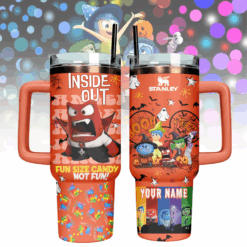 Gleammerch Inside Out x Halloween Custom Stanley Quencher 40oz Stainless Steel Tumbler With Handle - Style 3