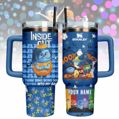Gleammerch Inside Out x Halloween Custom Stanley Quencher 40oz Stainless Steel Tumbler With Handle - Style 4