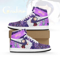 Gleammerch Coraline x Halloween AJ1 High Sneakers Shoes For Men And Women