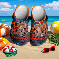 Gleammerch Chucky x Halloween Crocs Crocband Clogs Shoes Comfortable For Men Women and Kids