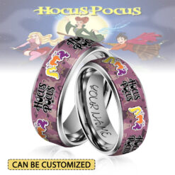 Gleammerch Hocus Pocus x Halloween Silver Tungsten Rings Gift For Fans