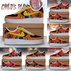 Gleammerch Horror Chibi Halloween Air Low-Top Sneakers Shoes For Men And Women