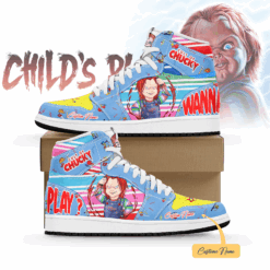 Gleammerch Cult of Chucky AJ1 High Sneakers Shoes For Men And Women