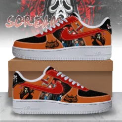 Gleammerch Horror Chibi Halloween Air Low-Top Sneakers Shoes For Men And Women - Scream