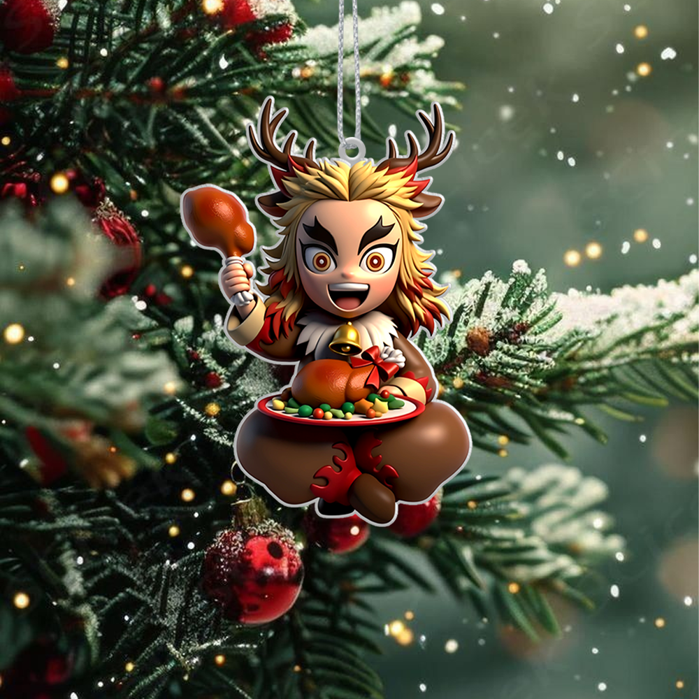 Gleammerch Demon Slayer x Christmas Acrylic Ornament Gift For Fans - Style 2