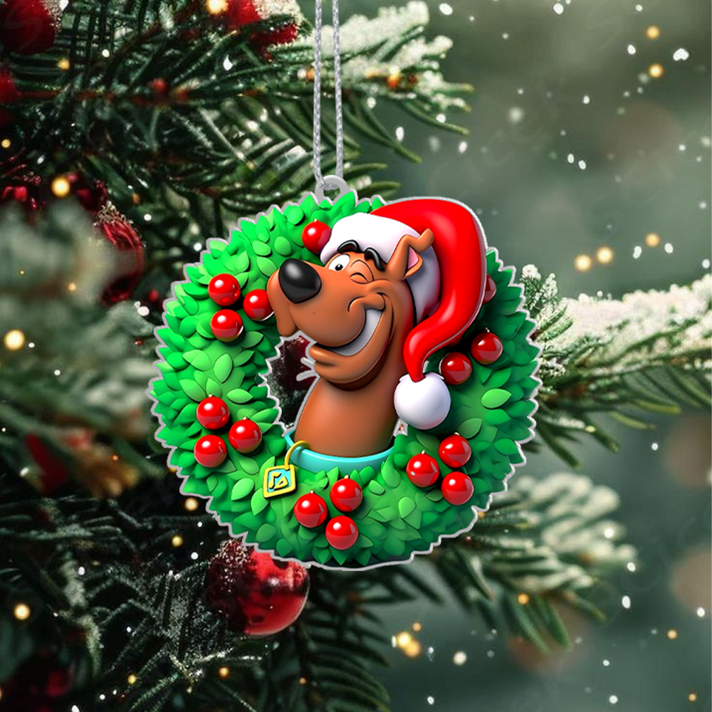 Gleammerch Scooby Doo x Christmas Acrylic Ornament Gift For Fans - Style 2