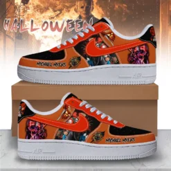 Gleammerch Horror Chibi Halloween Air Low-Top Sneakers Shoes For Men And Women - Michael Myers