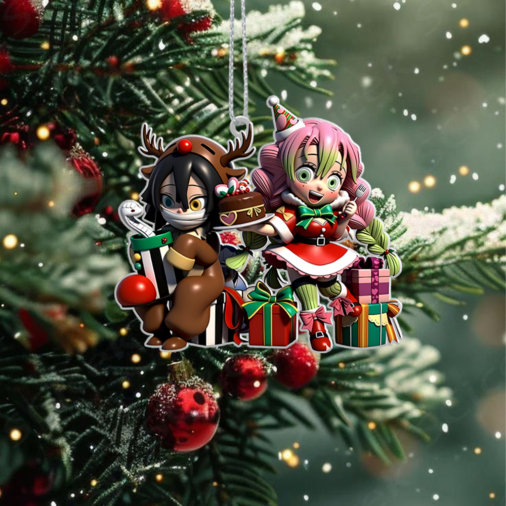 Gleammerch Demon Slayer x Christmas Acrylic Ornament Gift For Fans - Style 3