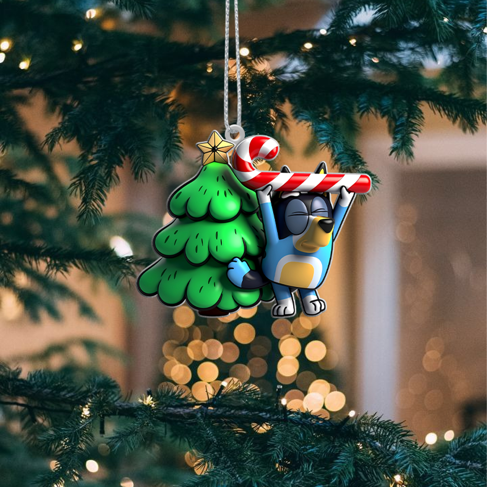 Gleammerch Bluey x Christmas Acrylic Ornament Gift For Fans - Style 3